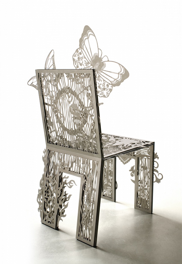 Achterkant van de Chair of textures van Tjep Achterkant van de Chair of textures van Tjep