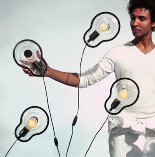 Chris Kabel zijn Sticky Lamp voor Droog design