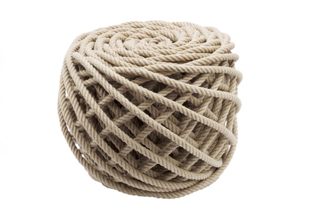 Flax ottoman Christien Meindertsma